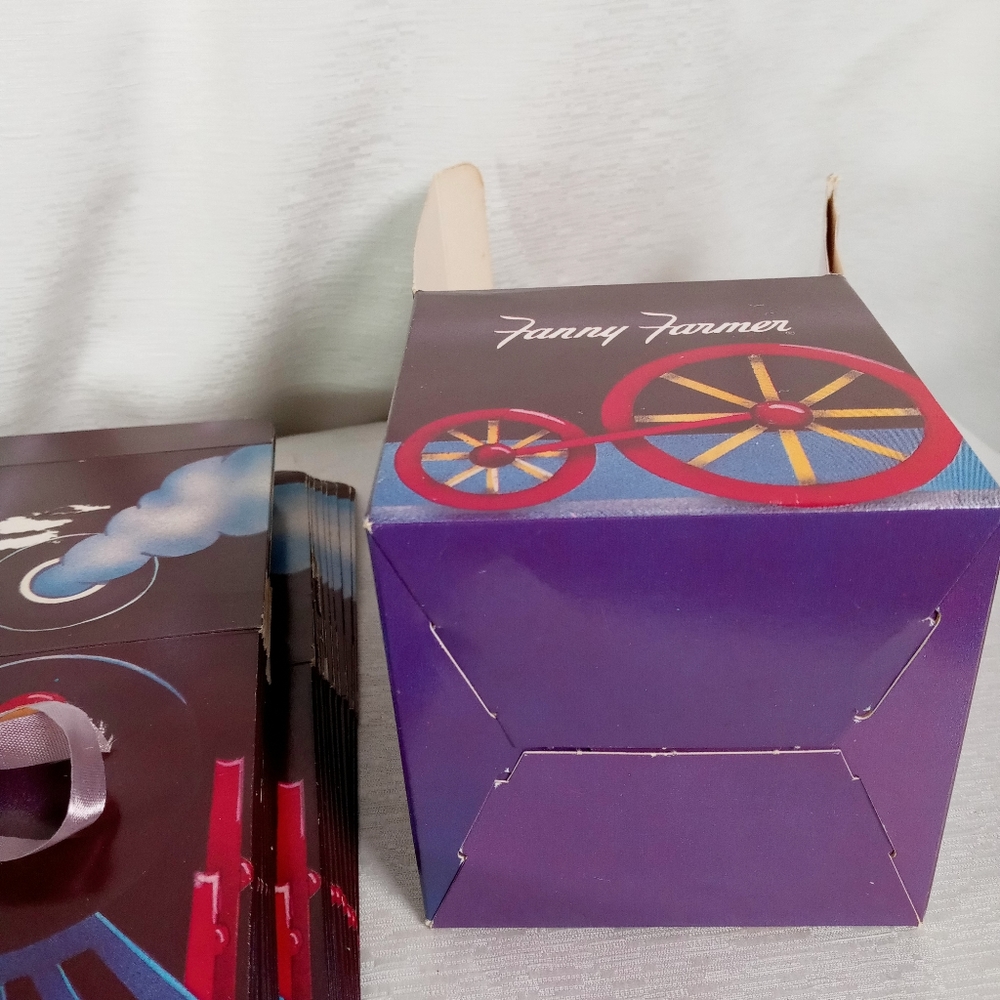 Lot (10) RARE VINTAGE TRAIN Fanny Farmer Candies cardboard folding candy Boxes. - Picture 5 of 13